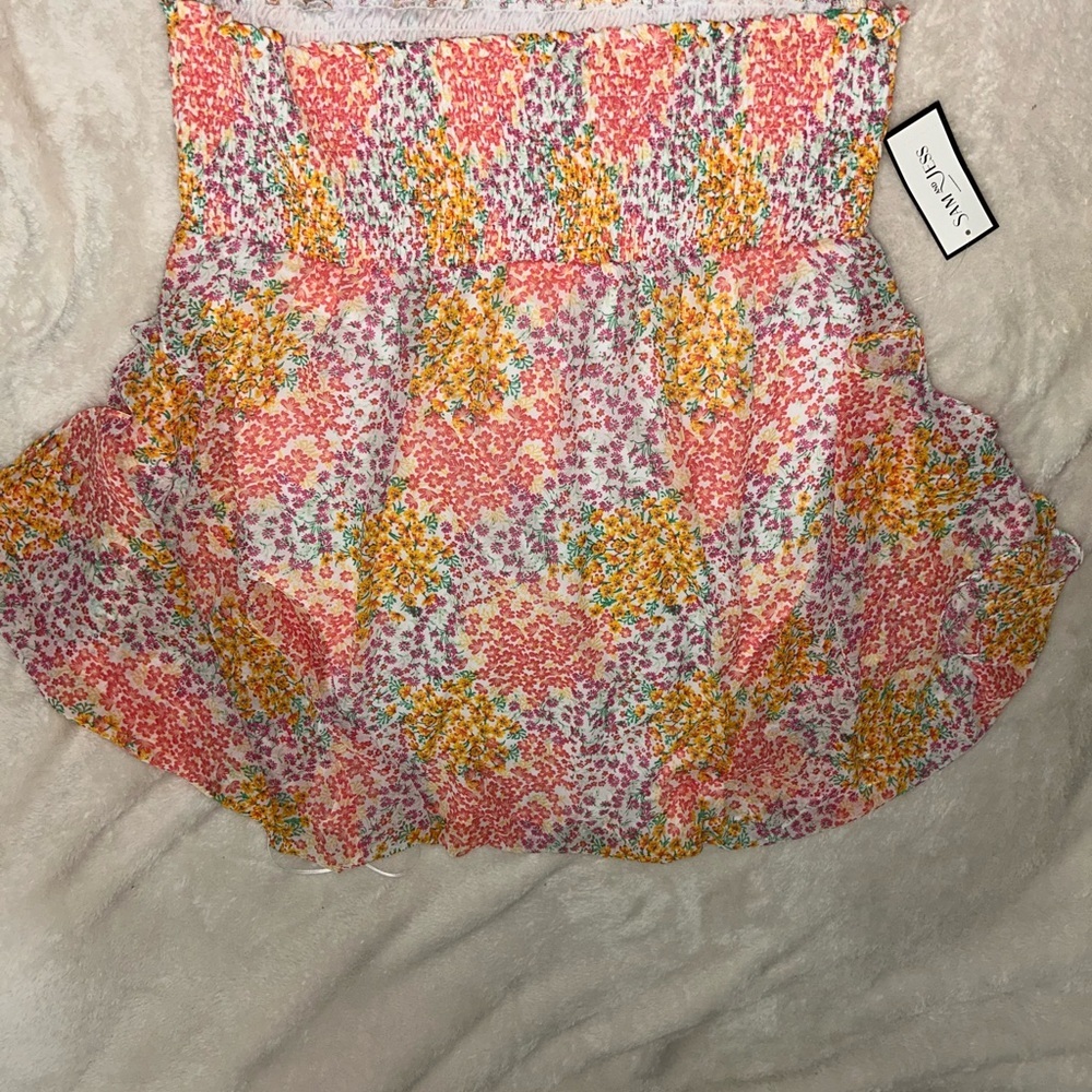 Women's Floral Top - Pink and Yellow size large - Picture 6 of 6